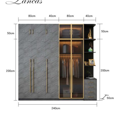 Tủ quần áo nhập khẩu Lancas 17 Tủ quần áo nhập khẩu Lancas