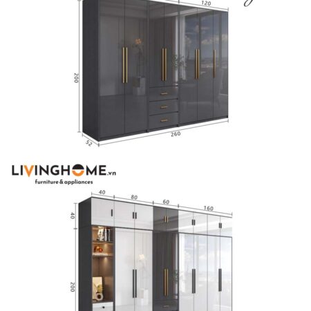 Tủ quần áo nhập khẩu Login