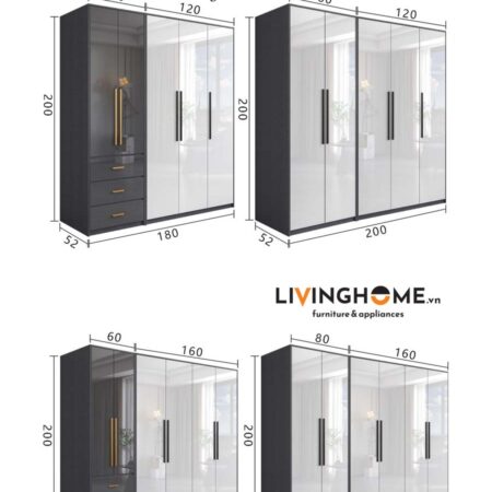 Tủ quần áo nhập khẩu Login