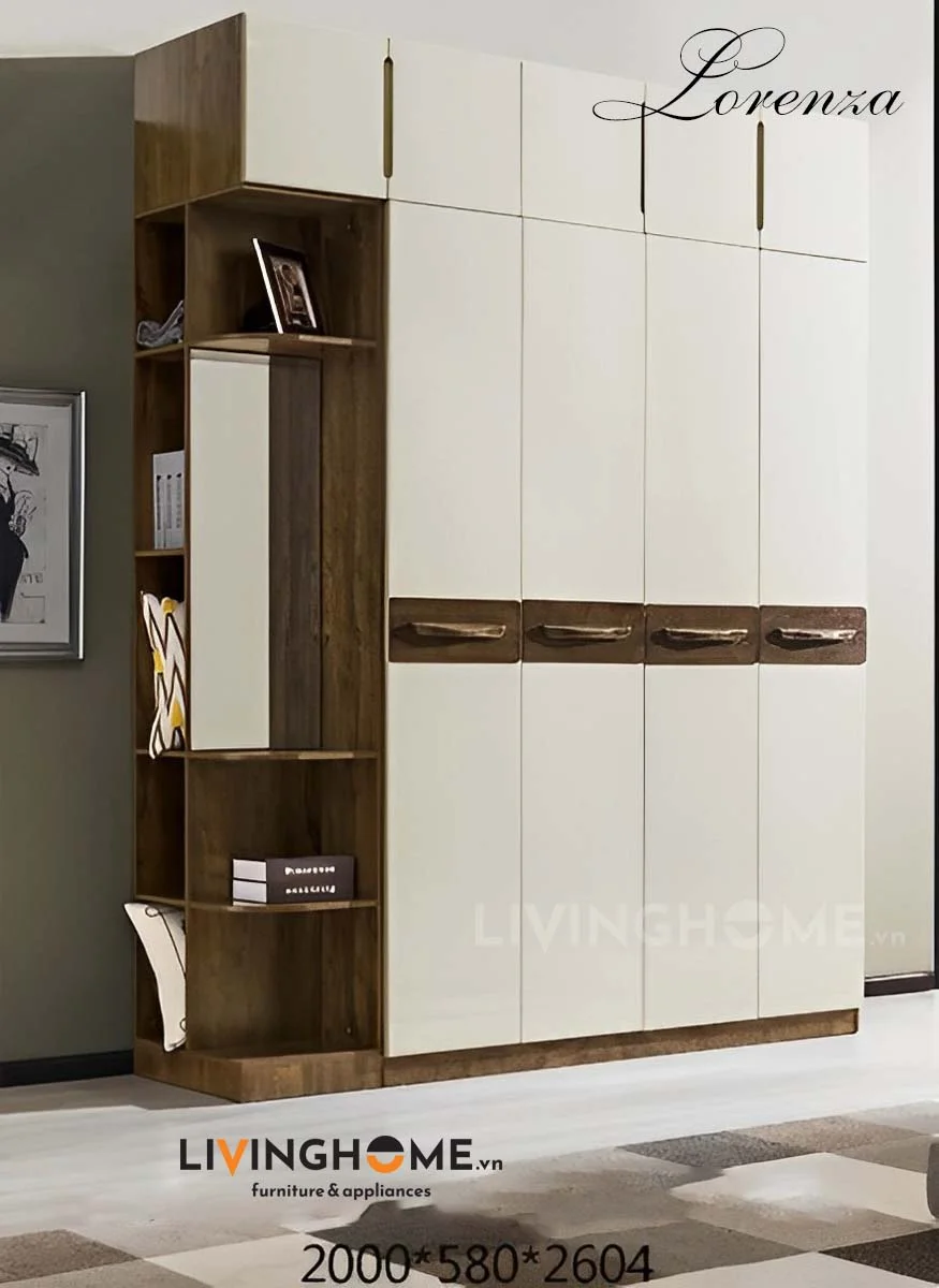 Tủ quần áo nhập khẩu Lorenza
