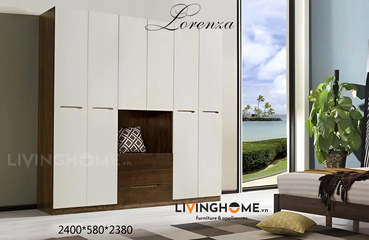 Tủ quần áo nhập khẩu Lorenza 28 Tủ quần áo nhập khẩu Lorenza