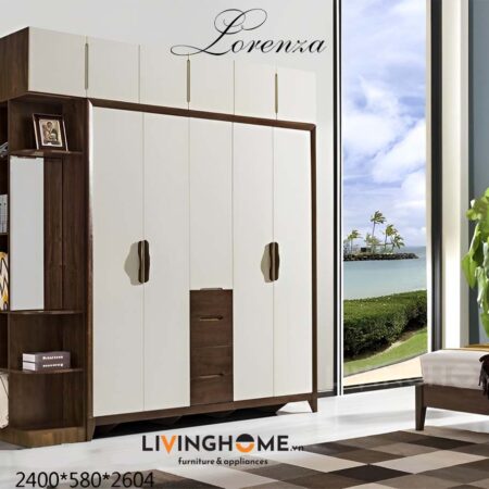 Tủ quần áo nhập khẩu Lorenza