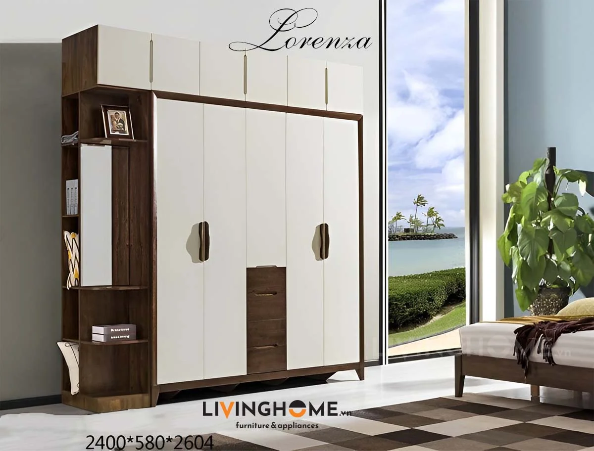 Tủ quần áo nhập khẩu Lorenza 25 Tủ quần áo nhập khẩu Lorenza