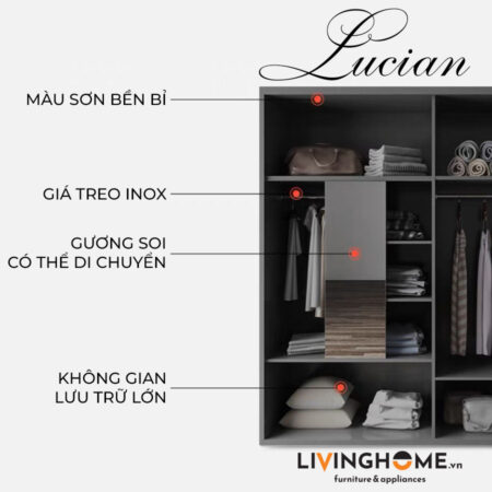 Tủ quần áo Lucian 7 Tủ quần áo Lucian