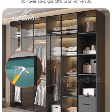 Tủ quần áo nhập khẩu Mateo 18 Tủ quần áo nhập khẩu Mateo
