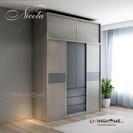 Tủ quần áo nhập khẩu Nicola 11 Tủ quần áo nhập khẩu Nicola