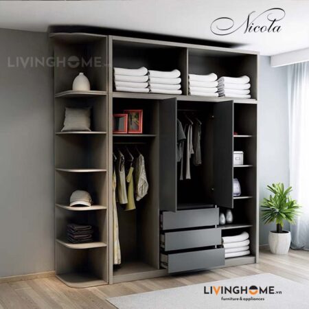 Tủ quần áo nhập khẩu Nicola 13 Tủ quần áo nhập khẩu Nicola
