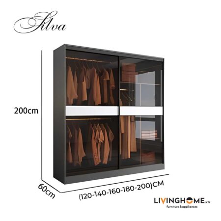 Tủ quần áo nhập khẩu Silva 16 Tủ quần áo nhập khẩu Silva