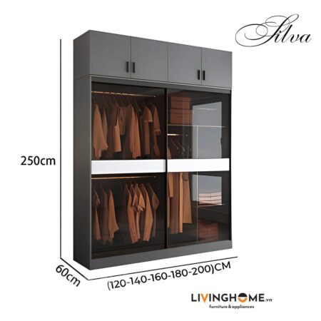 Tủ quần áo nhập khẩu Silva 17 Tủ quần áo nhập khẩu Silva