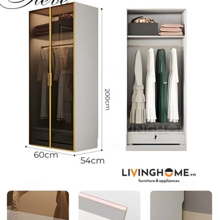 Tủ quần áo nhập khẩu Steve 14 Tủ quần áo nhập khẩu Steve