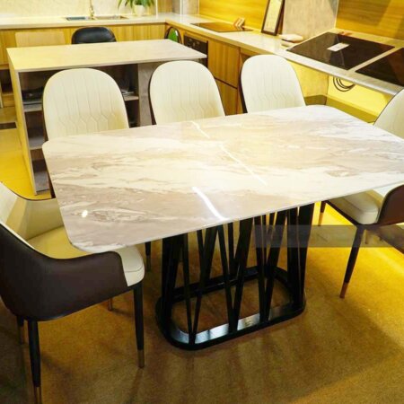Bàn ăn mặt đá Aldo hiện đại style Italia