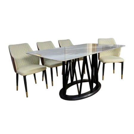 Bàn Ăn Mặt Đá Marble Nhập Khẩu - Aldo