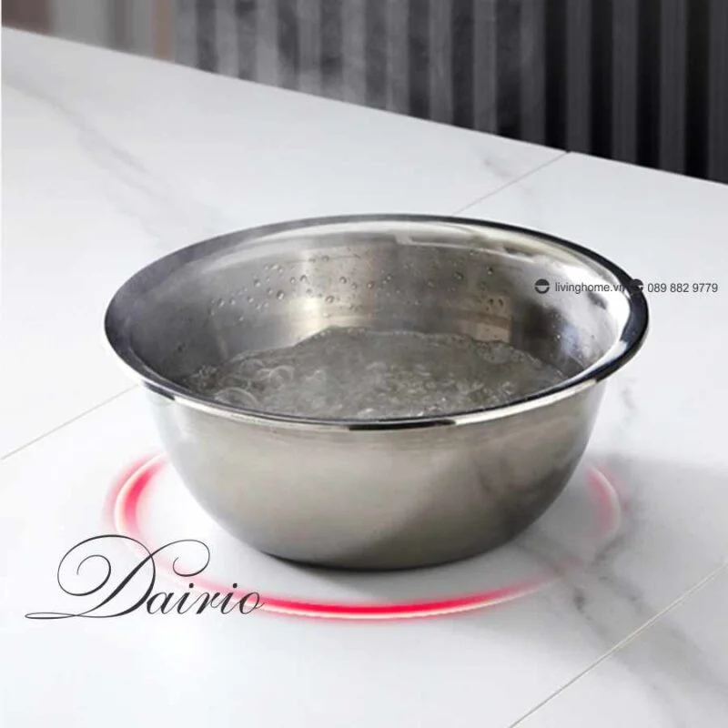 Bàn Ăn Bếp Từ Thông Minh Mặt Đá Ceramic - DAIRIO 28 Bàn ăn thông minh có bếp từ Dairio mặt đá phiến