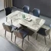Bàn Ăn Mặt Đá Ceramic Hiện Đại Nhập Khẩu - Enzo 1 Bàn ăn mặt đá Enzo đơn giản kiểu dáng Ý