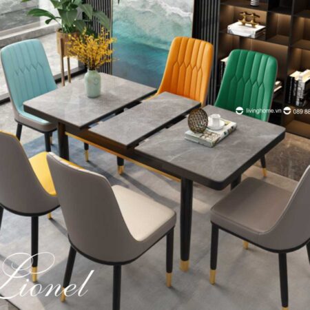 Bàn Ăn Thông Minh Có Bếp Từ Mặt Đá Ceramic - LIONEL 10 Bàn ăn thông minh có bếp từ Lionel mặt đá phiến bền bỉ