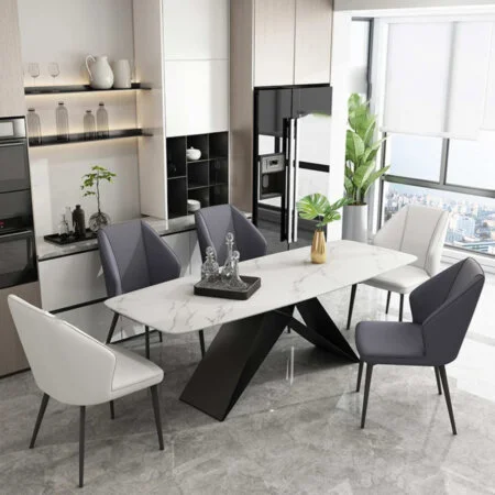 Bàn ăn mặt đá phiến Lorenzo nhập khẩu đậm chất Ý