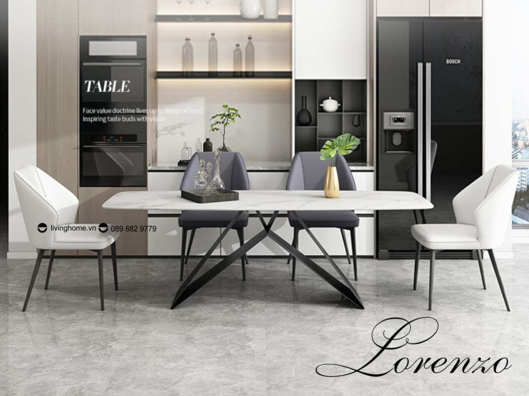Bàn Ăn Mặt Đá Phiến Lorenzo Nhập Khẩu Đậm Chất Ý 11 Bàn Ăn Mặt Đá Phiến Lorenzo Nhập Khẩu