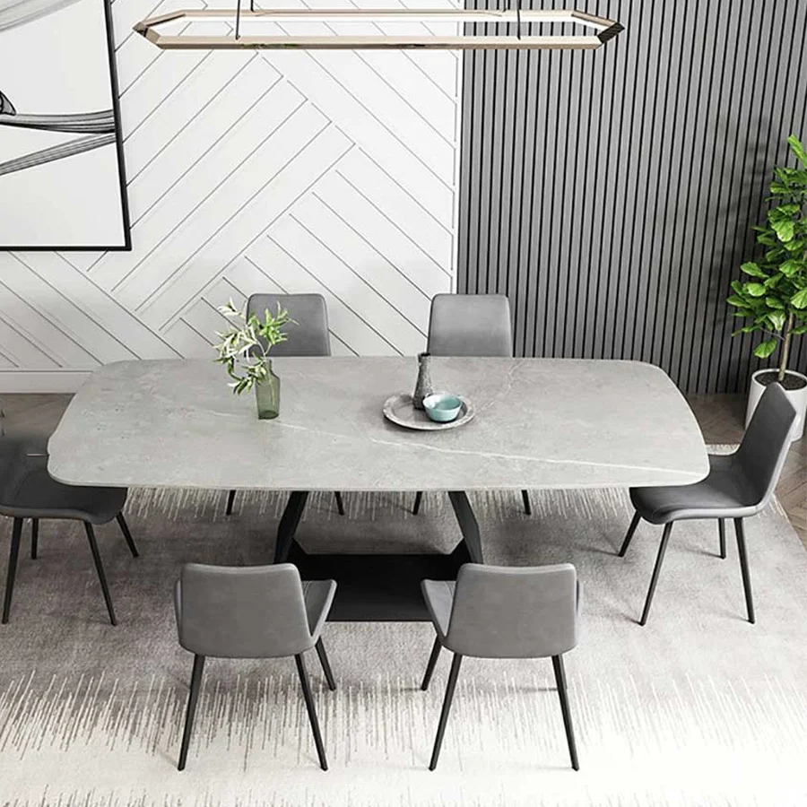 Bàn Ăn Mặt Đá Cao Cấp Hiện Đại Nhập Khẩu - Luca 3 Bàn ăn mặt đá phiến Luca đường nét hiện đại