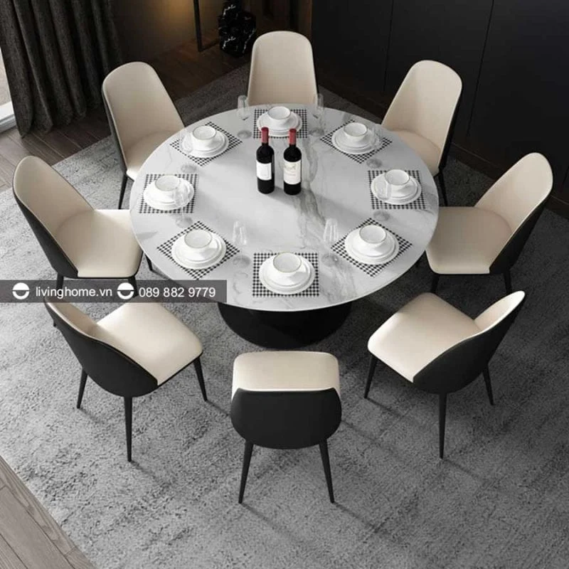 Bàn ăn thông minh mặt đá Marco