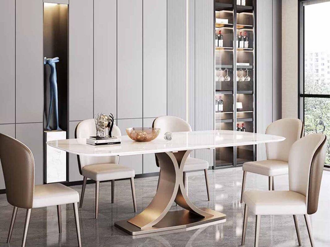 Sự cộng hưởng từ tư duy thẩm mỹ thời trang và nội thất liên kết với nhau để cho ra đời một thiết kế bàn ăn có thể thích hợp với nhiều không gian nội thất 
