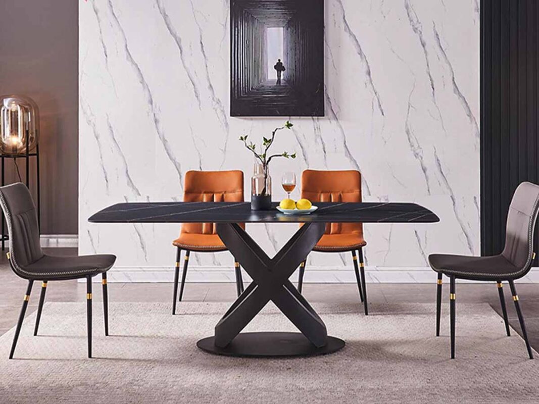 Bàn Ăn Nhập Khẩu Hiện Đại Aki 13 Hệ Khung Vững Chắc Đối Xứng Những Không Mất Đi Tính Mềm Mại Bởi Sự Lồng Ghép Vô Cùng Sáng Tạo Ở Chân Bàn