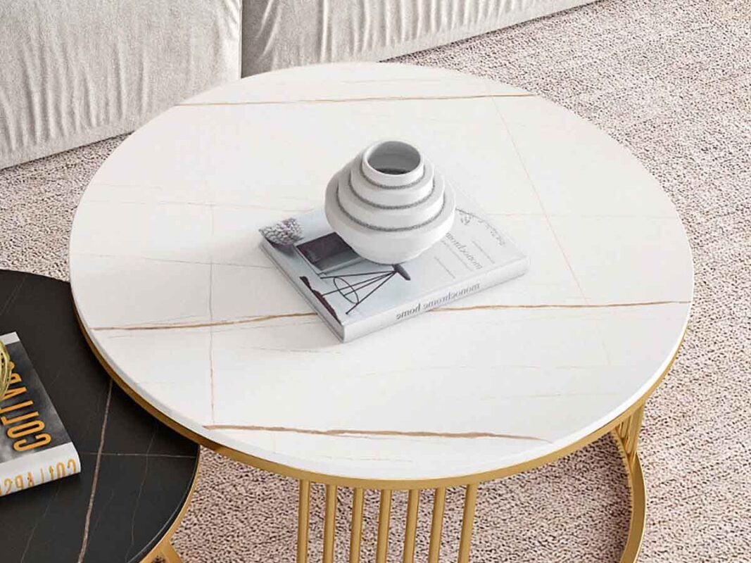 Bàn trà đôi mặt đá hiện đại Azami 24 ban tra doi mat da hien dai azami 119