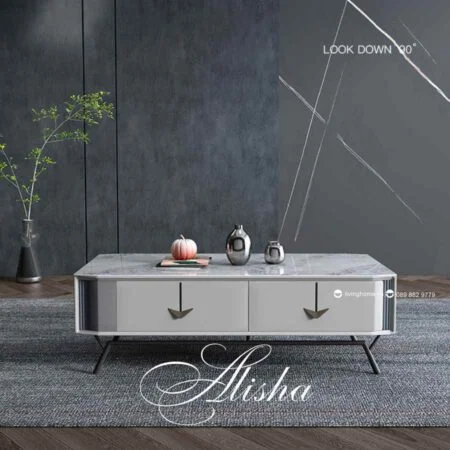 Kệ tivi mặt đá phiến Alisha nhập khẩu xịn bền đẹp 20 Bàn trà sofa mặt đá phiến Alisha nhập khẩu