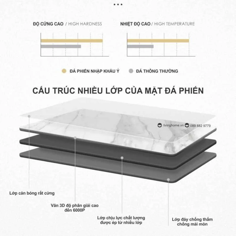 Bàn trà sofa mặt đá phiến Alisha nhập khẩu 16 Bàn trà sofa mặt đá phiến Alisha nhập khẩu