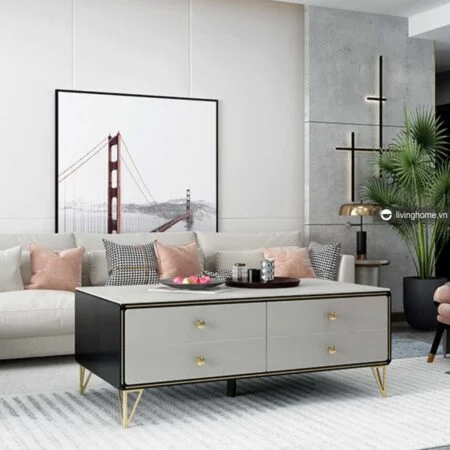 Bàn trà Sofa mặt kính sang trọng LVH-TT60 NEW 2020
