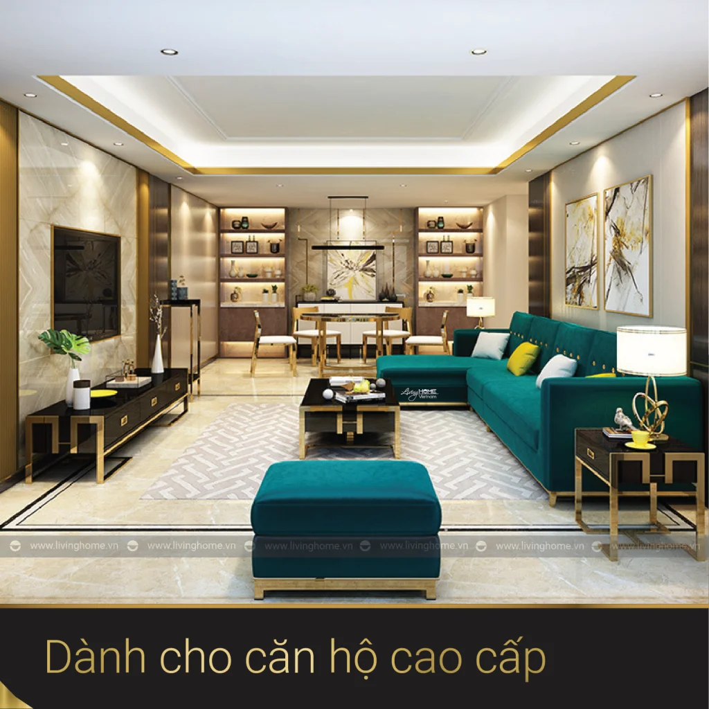Bàn trà mặt kính Annabel khung chân inox mạ vàng đẹp sáng 12 Bàn trà mặt kính Annabel khung chân inox mạ vàng đẹp sáng