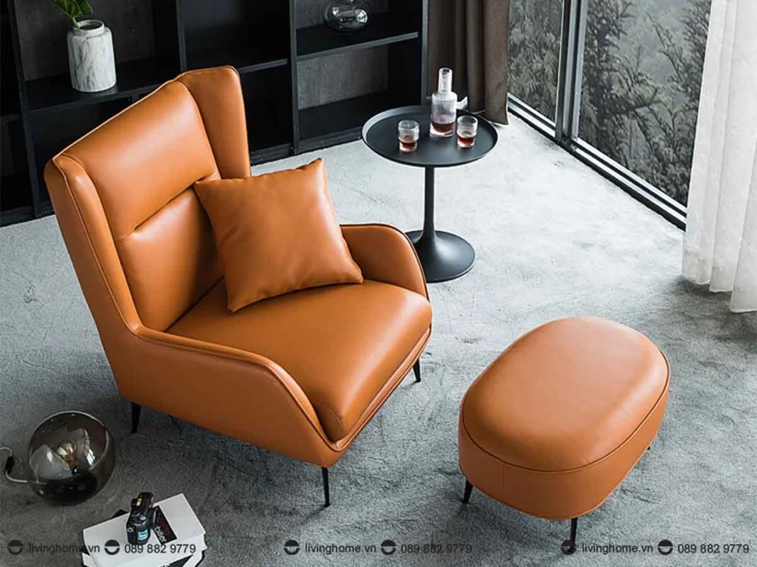 Ghế thư giãn Almunda hiện đại 16 Ghế thư giãn Almunda mang gam màu nâu tây thời thượng