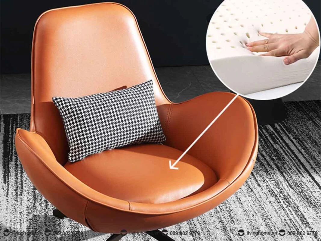 Ghế thư giãn Aloise 23 Độ cong vừa phải giúp phần ngồi hấp thụ rung động nhẹ nhàng và không quá cứng nhắc