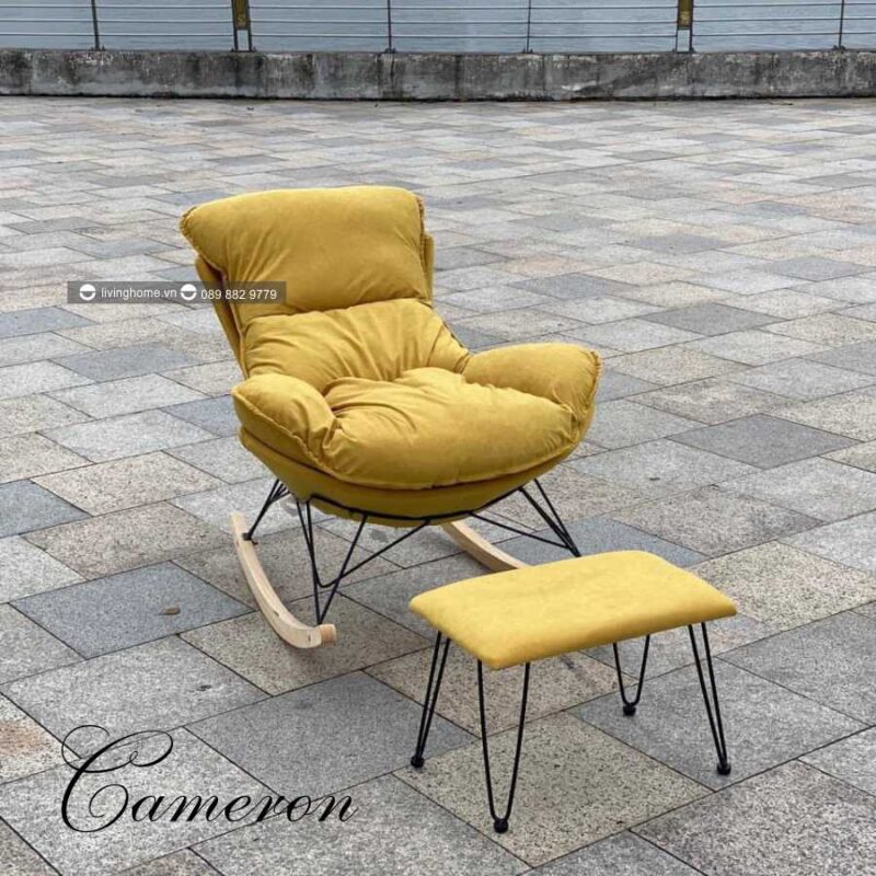 Bộ ghế thư giản Cameron nệm vải thoải mái 10 Bộ ghế thư giản Cameron nệm vải thoải mái