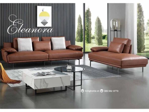 Bộ Sofa băng Eleanora da thật nhập khẩu