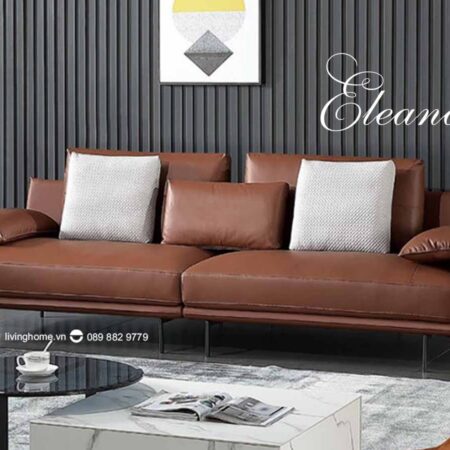 Bộ Sofa băng Eleanora da thật nhập khẩu thiết kế tinh tế 10 Bộ Sofa băng Eleanora da thật nhập khẩu