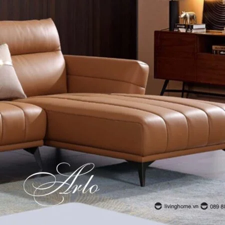 Sofa góc Arlo da bò thật sang trọng
