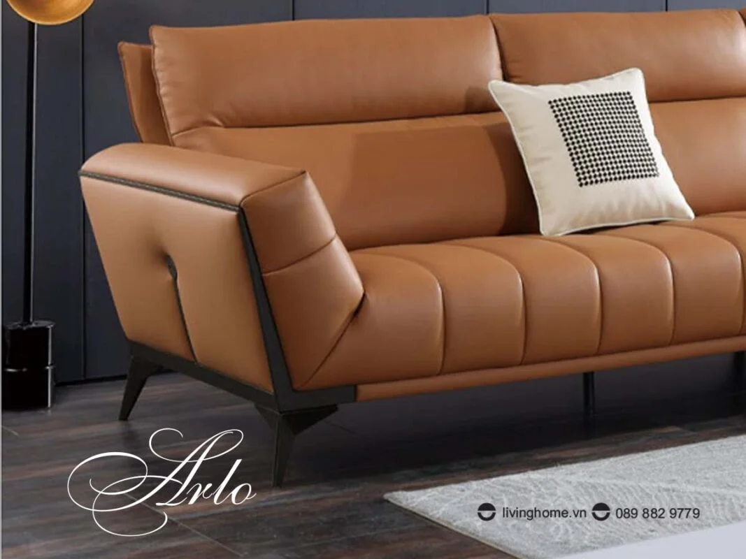 Sofa góc da bò thật cao cấp - Arlo