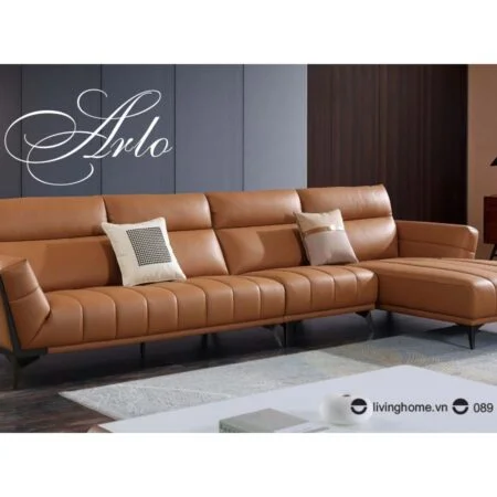 Sofa góc Arlo da bò thật sang trọng