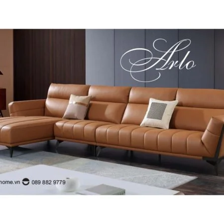 Sofa góc Arlo da bò thật sang trọng