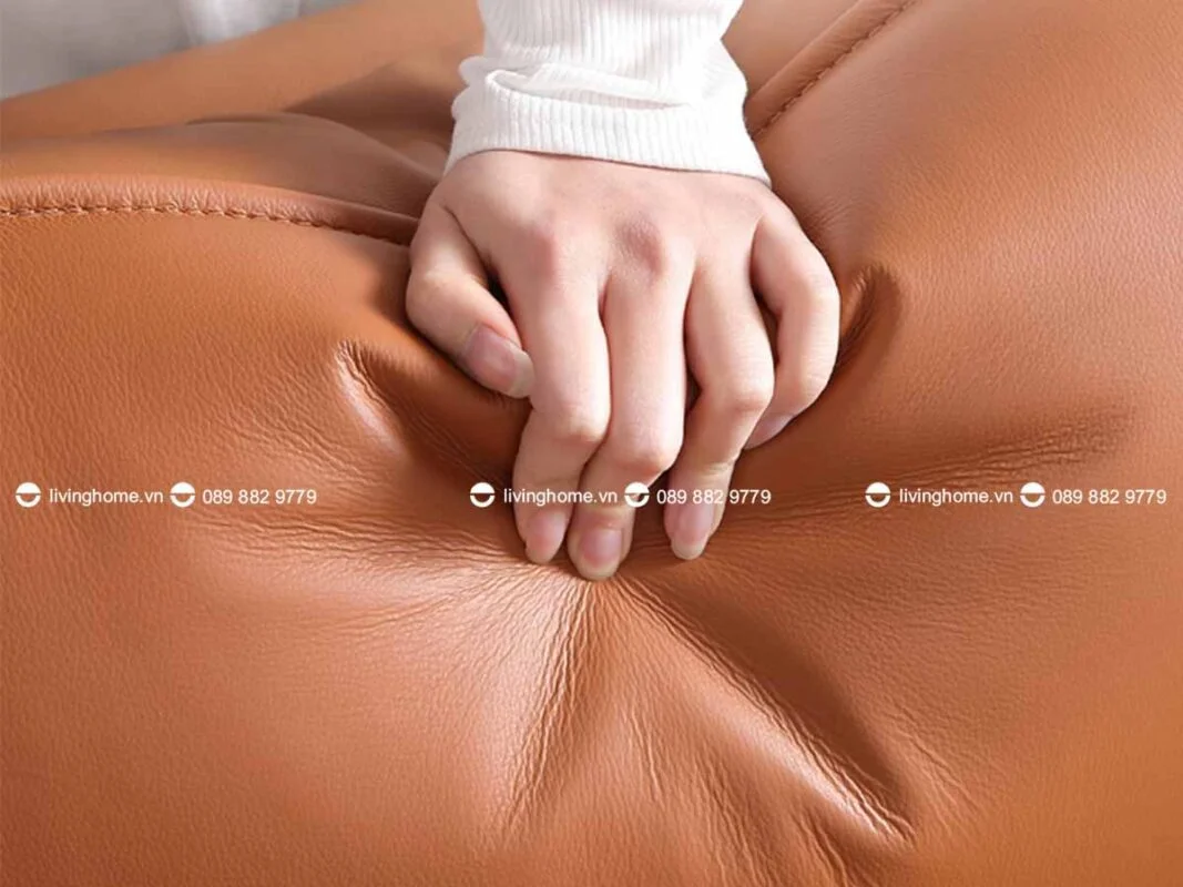 Sofa góc Arlo da bò thật sang trọng