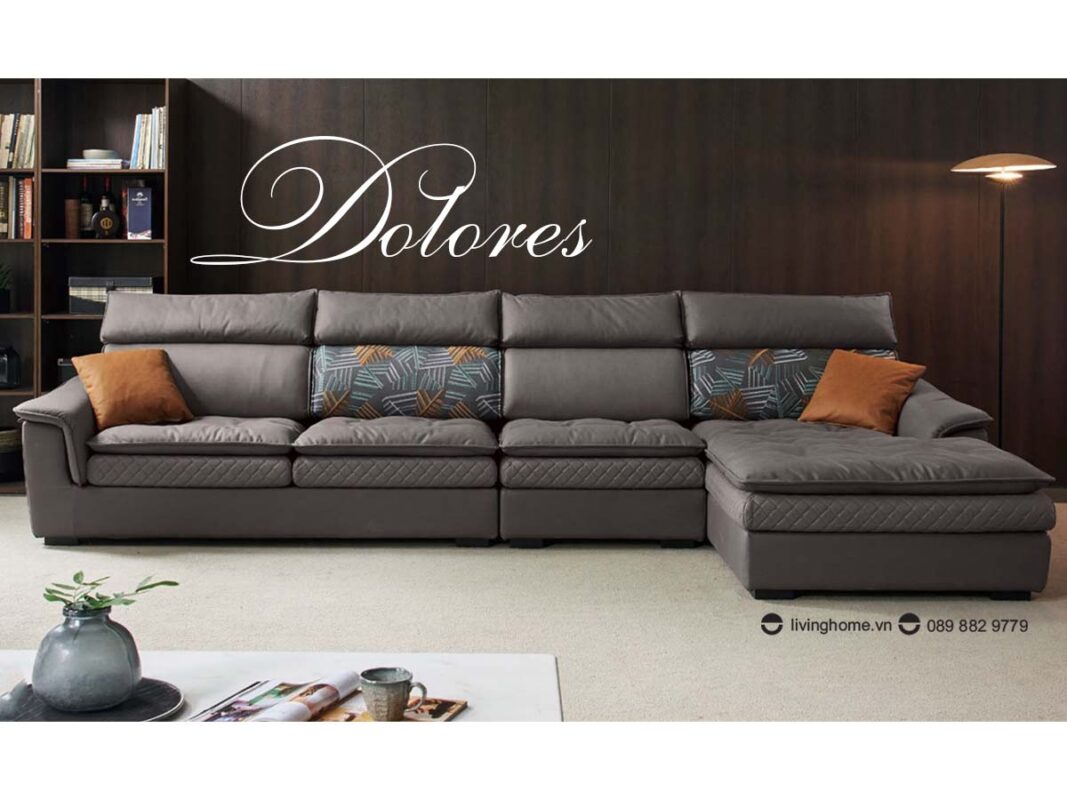 Sofa góc Dolores vải giả da mang sác màu thanh lịch 10 Sofa góc Dolores vải giả da