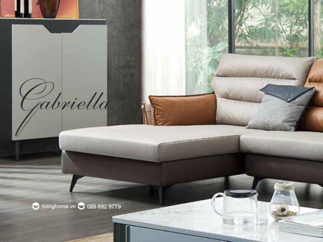 Sofa góc Gabriella da công nghệ cao cấp sang trọng 9 Sofa góc Gabriella da công nghệ