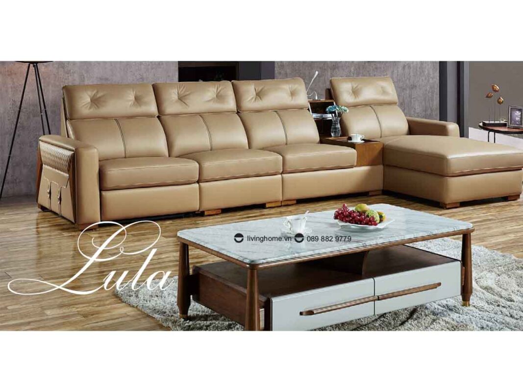Sofa góc Lula da công nghệ nhập khẩu cao cấp 8 Sofa góc Lula da công nghệ