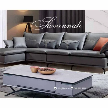 Sofa góc Savannah da công nghệ kiểu dáng hiện đại 9 Sofa góc Savannah da công nghệ