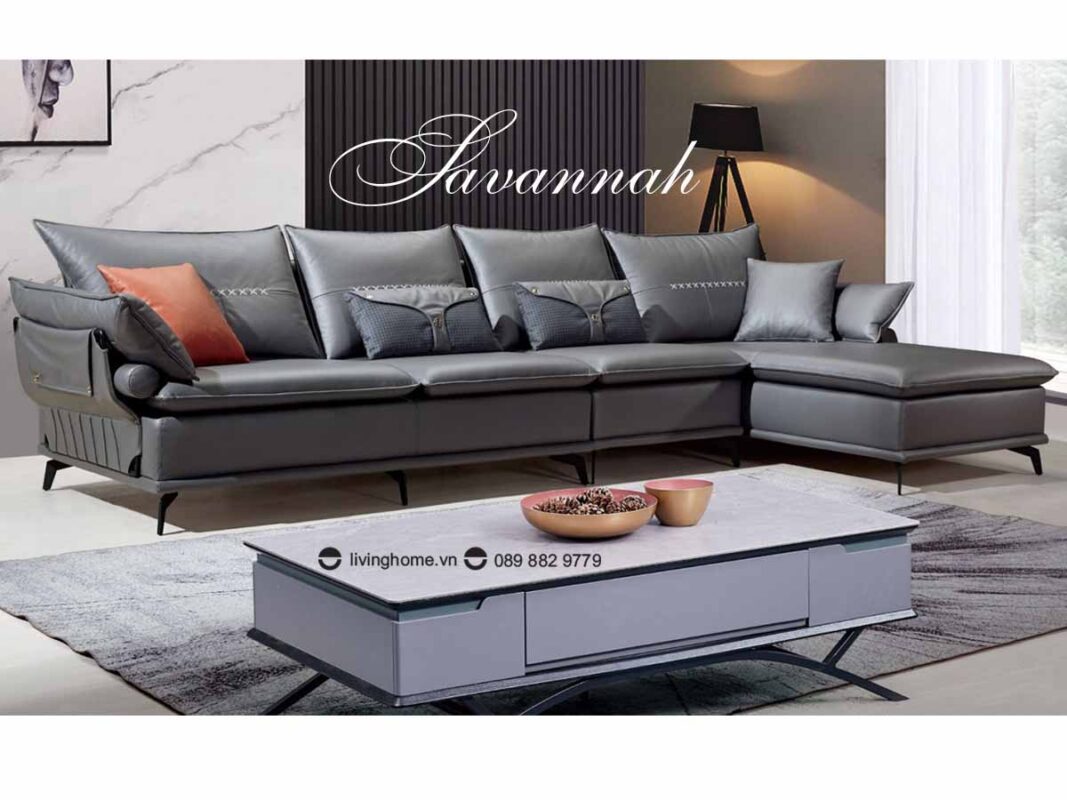 Sofa góc Savannah da công nghệ