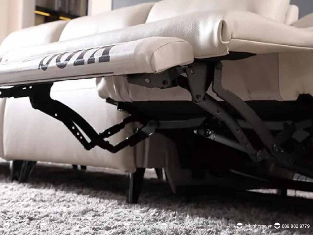 Sofa da nhập khẩu cao cấp Asdrubal cao cấp 12 Bộ khung nâng chân thư giãn được lắp ráp một cách hoàn hảo không mất đi tính linh hoạt giữa các khớp nối