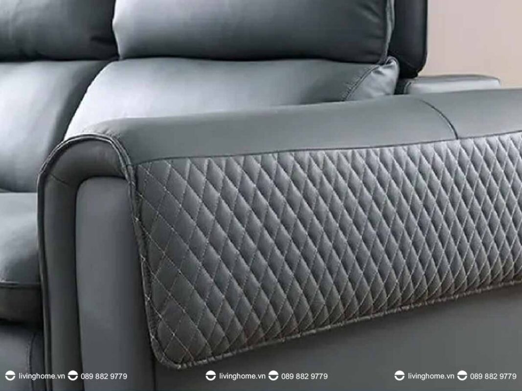 Sofa da nhập khẩu cao cấp Augusto 8 Không thể bỏ qua phần thiết kế tay cực kì lạ mắt và tinh tế