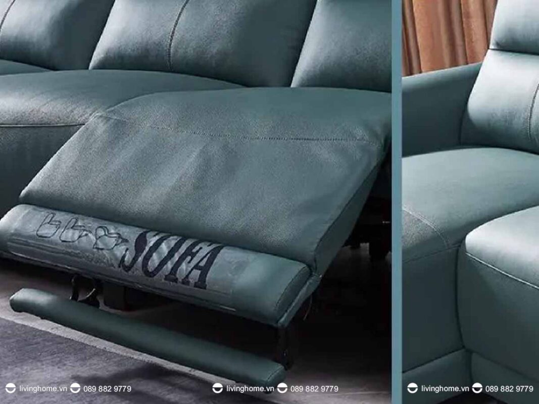 Hệ thống khung lắp ráp chắc chắn với các hệ thống động cơ tự động giúp bộ sofa có thể nâng lên ngả ra sau lưng theo các cấp độ 