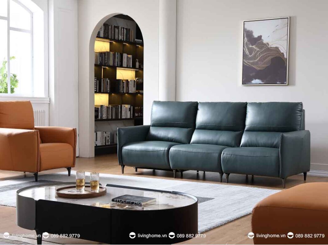 Sofa da nhập khẩu cao cấp Barto 8 Khoác lên mình tone màu đầy sang trọng, thời thượng