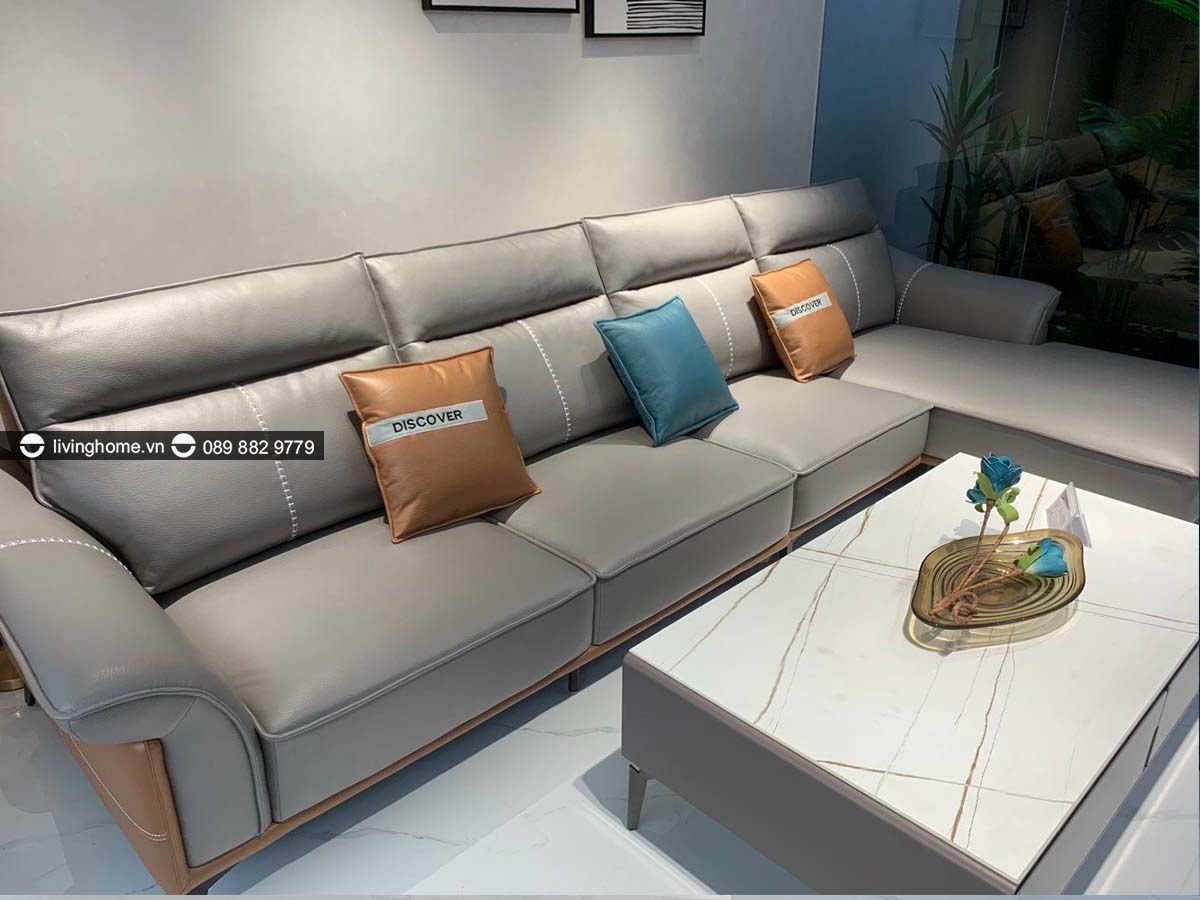 Sofa Góc Vải Giả Da Cao Cấp - Calida 14 Sofa Goc Calida 2